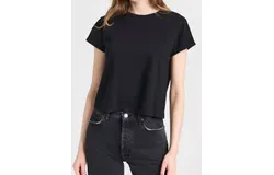 Agolde Adine Shrunken Tee In Black