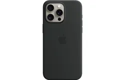 Apple - iPhone 15 Pro Max Silicone Case with MagSafe - Black