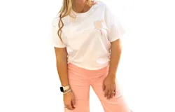 Callie Danielle Pickleball Graphic Tee In White