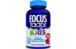 Masticable diario Focus Factor Kids Extra Strength para apoyar la salud cerebral&comma; 120 unidades&comma; vitaminas&comma; fórmula de calidad&comma; suplementos sin gluten ni lácteos para niños&comma; sin edulcorantes artificiales - Size&colon; 120 Count &lpar;Pack of 1&rpar;