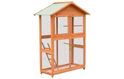 Bird Cage Solid Pine & Fir Wood 49&period;4"x23&period;4"x64&period;6"