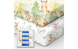 Crib Sheets Netural for Girls Boys&comma; Premium Soft Crib Mattress Fitted Sheet&comma; Ultra Breathable Baby Sheets&comma; Super Stretchy Baby Bed Sheets 28x52x9 Extra Deep Pocket