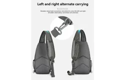 Sling Bag for Men Chest Bag with USB Charging Port Crossbody Shoulder Bag for Hiking