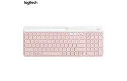Logitech K580 Slim Multi-Device Wireless Keyboard for Chrome OS - Bluetooth&sol;USB Receiver&comma; Easy Switch&comma; 24 Month Battery&comma; Desktop&comma; Tablet&comma; Smartphone&comma; Laptop Compatible-pink