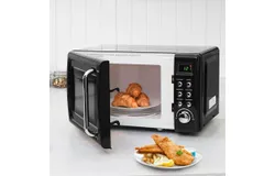 700W Retro Countertop Microwave Oven with 5 Micro Power and Auto Cooking Function