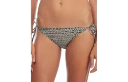 Kenneth Cole Reversible Tribal Beat Side Tie Bikini Bottom In Tribal Beat Red Orange