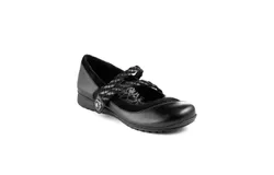 Apex Ada Braided Mary Jane Shoes In Black
