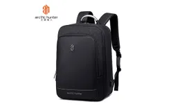 BANGE Men&apos;s Waterproof Fashion Travel Backpacks&comma;High Tech Backpack with USB Charging Port-Black