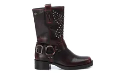 Xti Women&apos;s Biker Boots In Burgundy