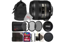 Nikon AF-S DX Micro-NIKKOR 40mm f&sol;2&period;8G Close-up Lens &plus; UV CPL ND Filter Kit &plus; 64GB Memory Card &plus; Holder &plus; Lens Cap Holder &plus; Lens Pen &plus; Cleaning Kit
