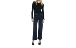 Pistola Lexi Mid Rise Bowed Straight Jeans In Mercury