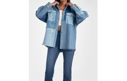 Elan Patchwork Jacket In Blue