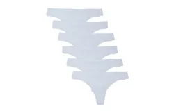 6 Pack Nylon Spandex Thong Underwear