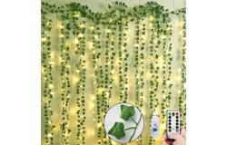 Plantas Colgantes Artificiales Guirnalda de 3X2m Plantas Colgantes de Vid Falsa LED para Dormitorio&comma;Boda&comma; Fiesta&comma;Jardín&comma;Pared&comma;Decoración del Hogar
