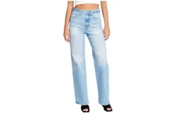 Daze The Off Duty Jean High Rise 90&apos;s Fit Jeans In Dew Drop