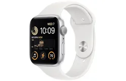Apple Watch SE &lpar;2nd Gen&rpar; &lbrack;GPS 44mm&rsqb; Smart Watch w&sol;Silver Aluminum Case & White Sport Band &lpar;Renewed&rpar;