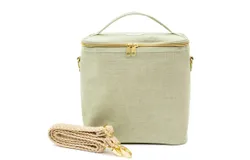 Soyoung Linen Lunch Tote Bag In Sage