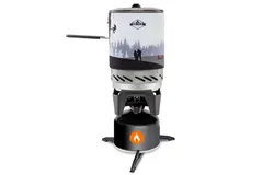 Hike Crew Portable Stove & Cooking System with 1L Pot&comma; Compact Propane Stove Cooktop with Handle