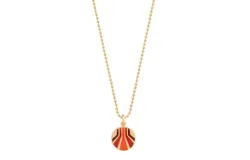 Jessica Elliot Women&apos;s Enameled Small Round "burst" Pendant Necklace In Vermeil&sol;reds
