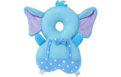 Baby Walker Head Protector Toddler Adjustable Baby Head Protection Backpack Wear Safety Pad &lpar;Star Elephant&rpar;