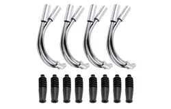 4 Sets MTB Mountain Bike V Brake Noodles Cable Guide Bend Tube Pipe Sleeves Protector Hose