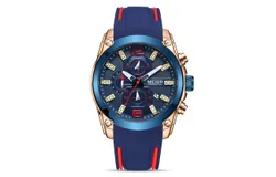 Men&apos;s Quartz Watches&comma; Sporty Silicone Strap Quartz Watches&comma; Fashionable Luminous Disc Chronograph Wristwatch