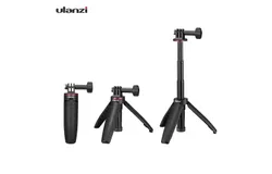 ulanzi MT-09 Mini Extendable Desktop Tripod Handheld Photography Bracket Stand Vlog Selfie Stick Compatible with DJI Osmo Action Camera GoPro Hero 8&sol;7&sol;6&sol;5