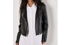 Apricot Biker Jacket In Black