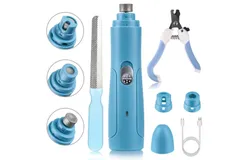 AUSHEN Pet electric Nail sharpening tool set USB Automatic dog and Cat claw sharpening Nail clippers