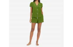 The Sleep Code Sasi Washable Silk Pj Set In Matcha