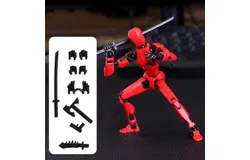 T13 Titans Figure&comma; 3D Printed Titan 13 Action Figures&comma;Dummy T13 Action Figure&comma; T13 Action Figure Multi-Jointed Movable&comma;Office Stress Relief Toys，Gifts&comma; Decorations&comma; Collectibles&period; &lpar;1Set Red&rpar;