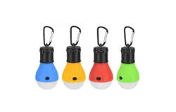 Portable LED Tent Light Camping Light Bulb with Clip Hook Battery Powered Emergency Lights for Hiking Fishing Outage
