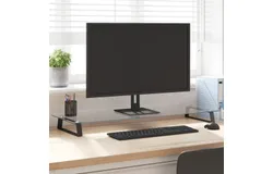 Monitor Stand Black 39&period;4"x13&period;8"x3&period;1" Tempered Glass and Metal