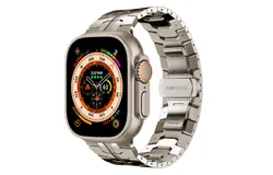 Apple Watch Solid integrated stainless steel strap applewatch9Ultra Iron Man metal strap
