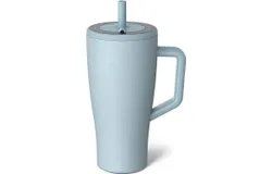 Glass with handle and straw&comma; 100&percnt; leak-proof insulated glass&comma; made of stainless steel&comma; cup holder base&comma; 40oz