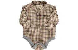 Me & Henry Kid&apos;s Jasper Onesie In Navy&sol;gold