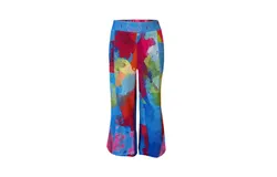 Ethyl Watercolor Textured Gauze Pant In Multi
