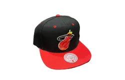 Mitchell & Ness Men&apos;s Nba Hwc Miami Heat Lotto Pick Snapback Cap In Black&sol;red