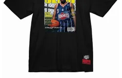 Mitchell & Ness Men&apos;s Slam Cover Aug 00 Houston Rockets Steve Francis Tee In Black