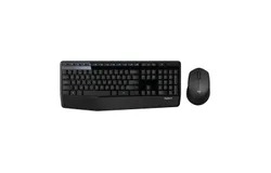 Logitech MK345 Wireless Combo Full-Sized Keyboard with Palm Rest and Comfortable Right-Handed Mouse&comma; 2&period;4 GHz Wireless USB Receiver&comma; Compatible with PC&comma; Laptop&comma;Black