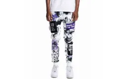 Smoke Rise Men&apos;s Gothic Fashion Fleece Jogger In Cloud Black
