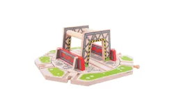 Bigjigs Rail Tocadiscos Industrial de Madera&comma; Accesorio de Juego de Trenes de Madera