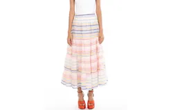 Banjanan Agatha Skirt In Candy Stripe