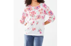 Fdj Drop Shoulder Blouse In Tropical