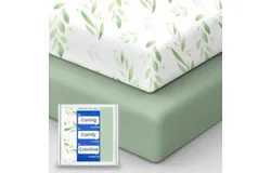 Crib Sheets for Boy Girl&comma; Premium Soft Crib Mattress Fitted Sheet&comma; Ultra Breathable Baby Sheets&comma; Super Stretchy Baby Bed Sheets 28&apos;&apos;x52&apos;&apos;x9&apos;&apos; Extra Deep Pocket&comma; 2 Pack