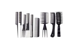 Professional Plastic Comb and Brush Set by Marianna for Unisex - 9 Pc Beauty Comb&comma; Tail Comb&comma; Hip Comb&comma; Pro Tangle Hair Styler With 1 Metal Wires&comma; Volume-II Fluff Comb&comma; Tangle Comb&comma; Pro Tangle Hair Styler With 5 Metal Wires&comma; Teaser Hair Styler With 5 Plastic Wires&comma; Vent Brush - Large