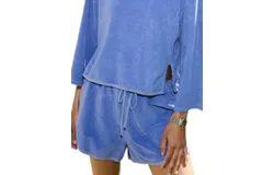 Nation Ltd Fern Terry Cloth Short In Wedgwood