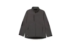 Caterpillar Men&apos;s Grid Fleece Bonded Softshell Jacket In Black&sol;noir