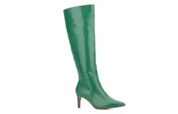 New York & Company Women's Piper- Croc Embossed Kitten Heel Knee-High Boots