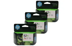 3x HP 62XL High Yield Tri-color Original Ink Cartridge - 415 Pages &lpar;C2P07AA&rpar;